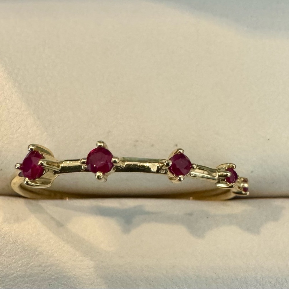 Adina Reyter Ruby Stacking Ring in 14K Yellow Gold